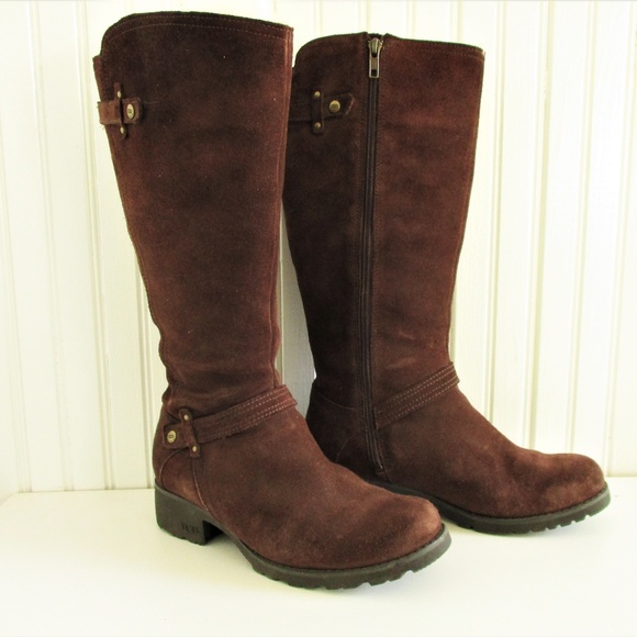 Ugg Jillian 1917 Tall Brown Suede Sheerling Boot - Picture 1 of 15